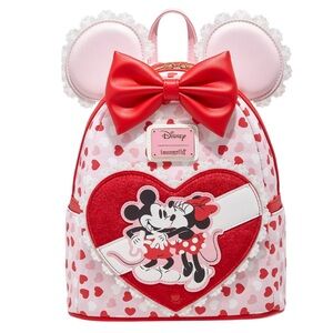 Loungefly Disney Mickey & Minnie Valentine's Day Ears Chocolate Scented Mini Bac